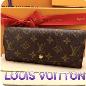 Authentic Louis Vuitton Monogram Portefeuille Louis Long Wallet Double Sided